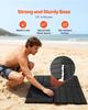 35L Solar Heated Shower, 195cm Showerhead Height Outdoor Shower, with Floor Kit & Foot Faucet, Hot & Cold Water Adjustment, Freestanding for Backyard