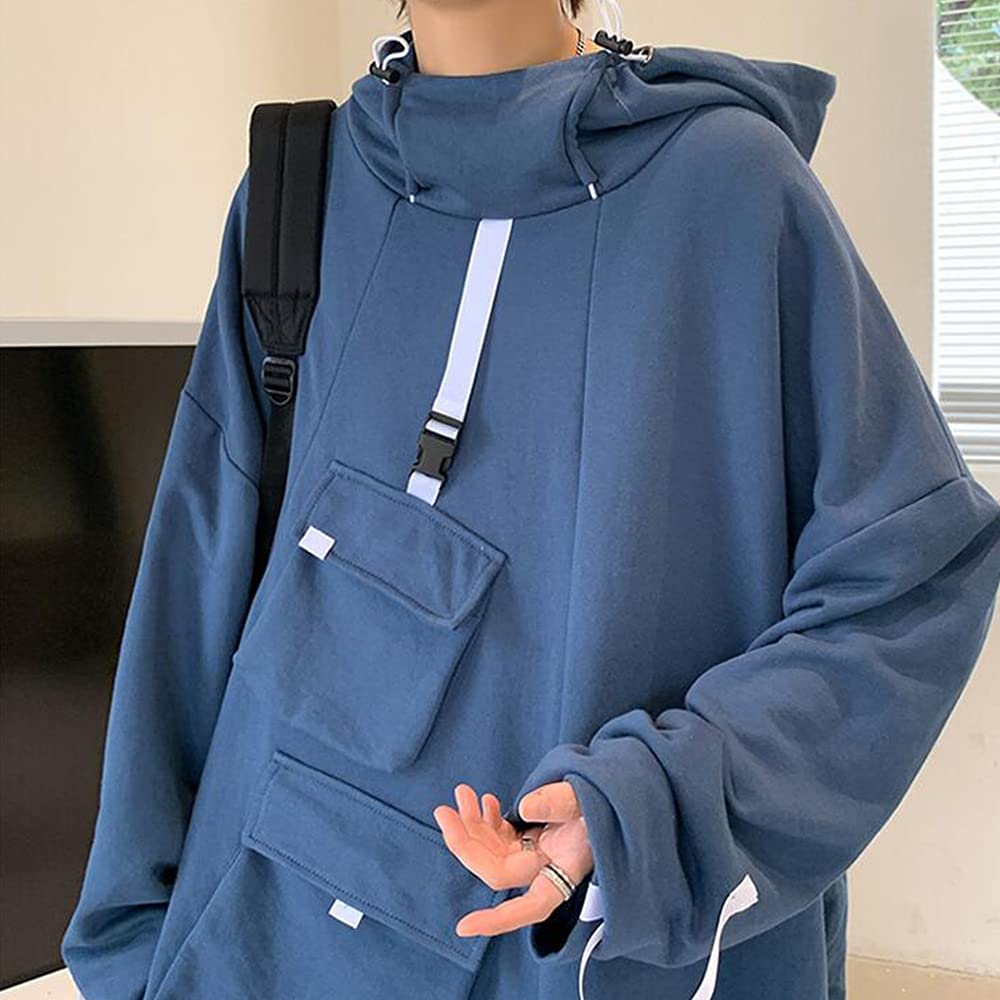 Plus Size Long Solid Korean Loose [foveitaa] Men's Hoodie, Sleeve, Fall/Winter Sweatshirt, Casual, Stylish, Streetwear, Color, Style, Soft, Fit,