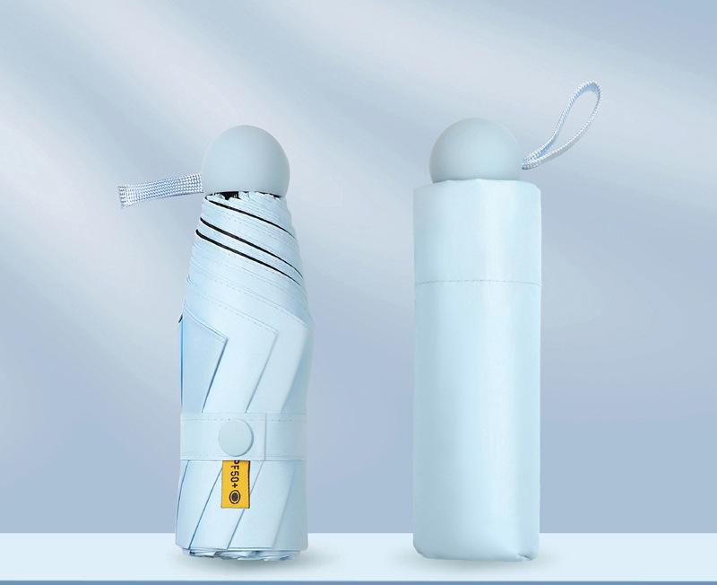 Mini Capsule Umbrella Light Sunny Rainy Umbrella Women Anti-UV Sunshade Pocket Sunscreen Umbrella Portable Paraguas