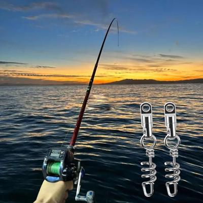 Moschettoni Rapidi in Acciaio Inossidabile Potenza Velocità ??Anelli passanti girevoli per canne da pesca in mare, connettore per filo per esche, accessorio