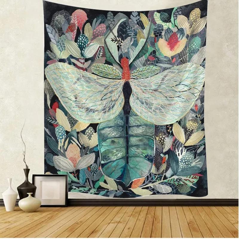 Home Wall Decoration Tapestry Beautiful Butterfly Background Hanging Cloth Office Living Room Tapestry
