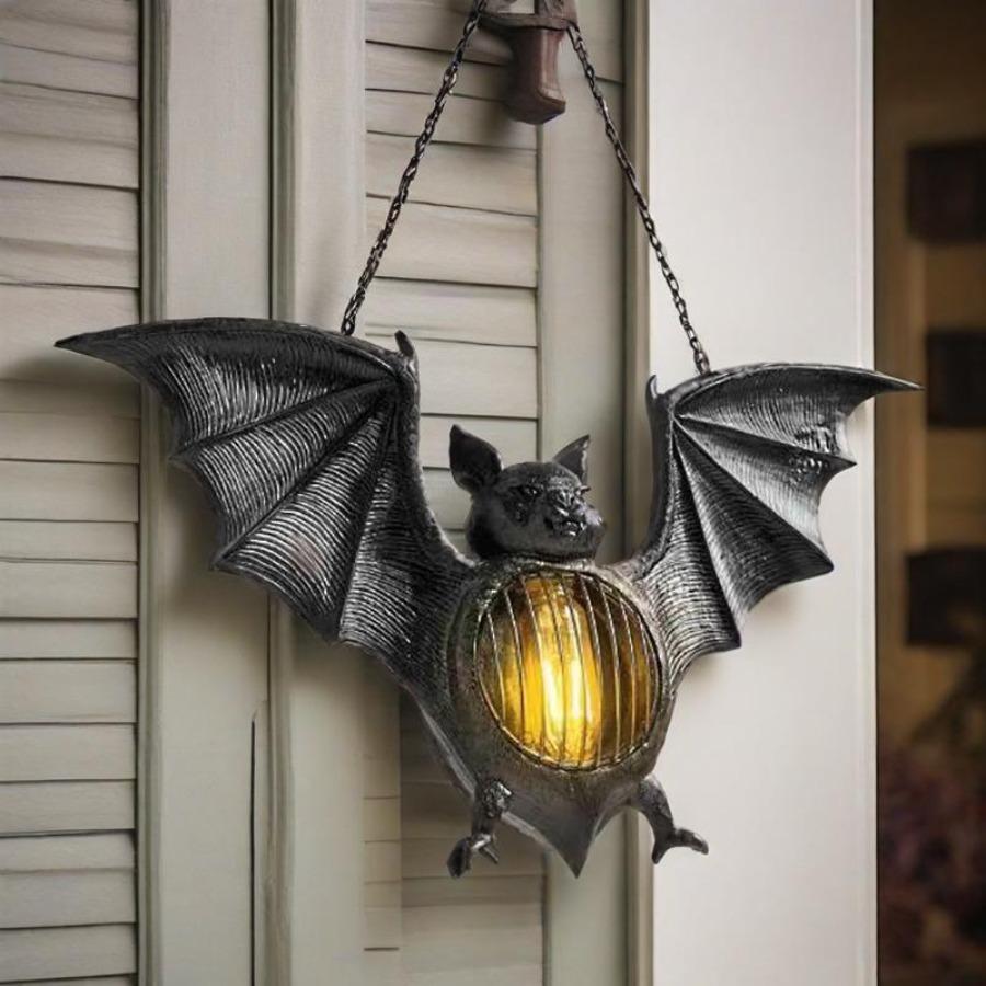 Halloween Bat Pendant Garden Courtyard Decoration Horror Porch Bat Sculpture Bar Party Holiday Gift Halloween Outdoor Decor