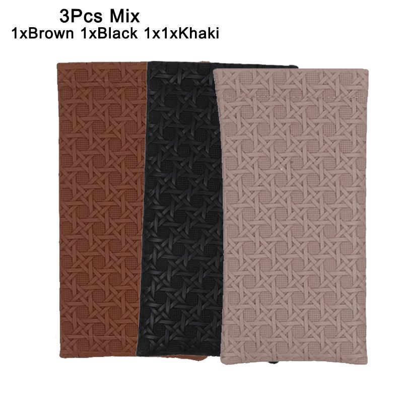 Minimalist Elegant Trendy Glasses Pouch Woven Texture Portable Sunglasses Storage Box Durable Lipstick Headphone Bag