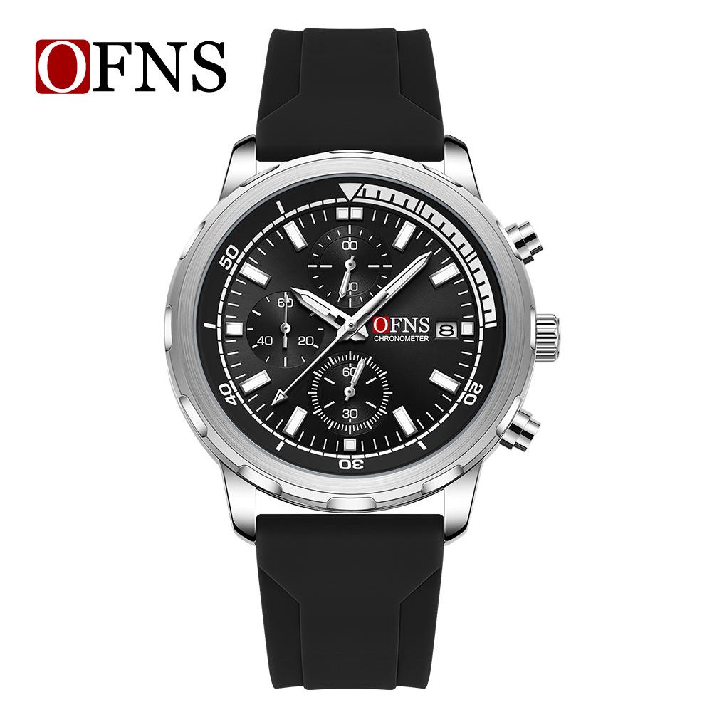 OFNS High-End Men s Six-Hand Single-Calendar Multi-Function Watch