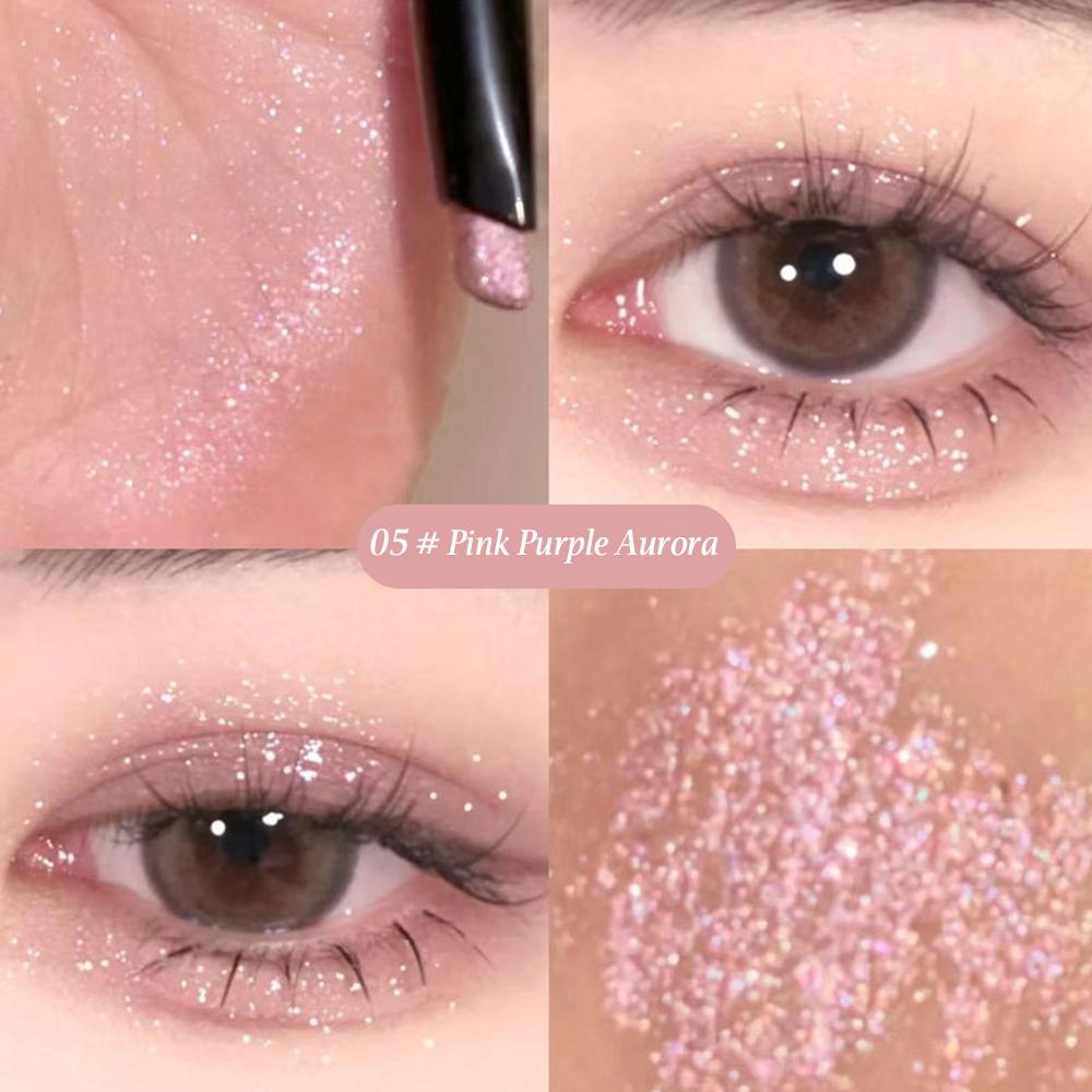 HERORANGE Shimmering Highlighter Pearlescent Eyeshadow Pen Shimmering Eyeshadow Stick Multi-purpose Cosmetics
