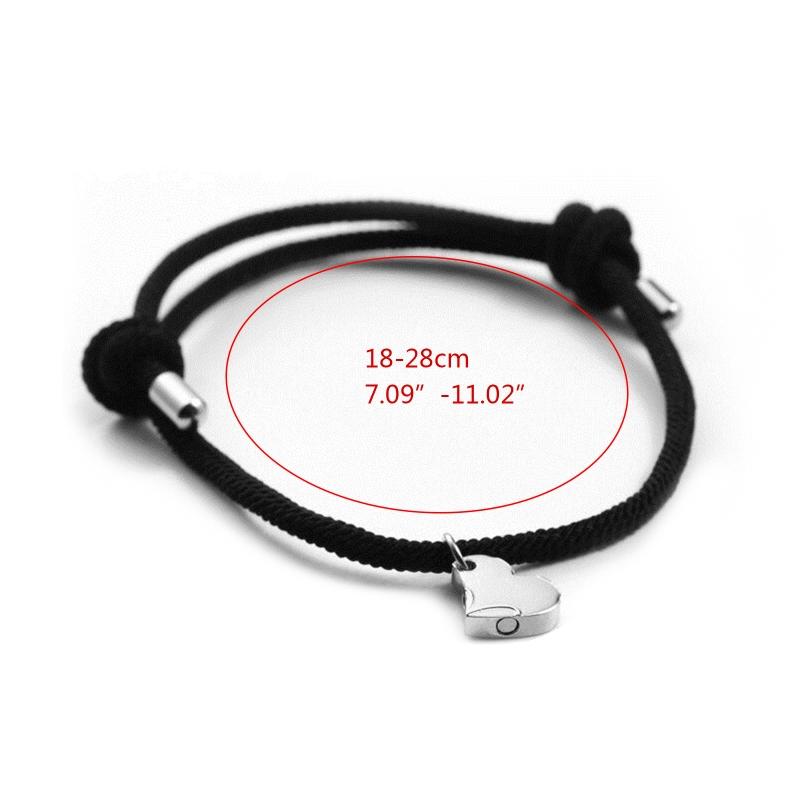 4X Magnet Heart Matching Couples Bracelets with Infinite Heart Pendant Matching Heart Bracelet for Valentine's Day