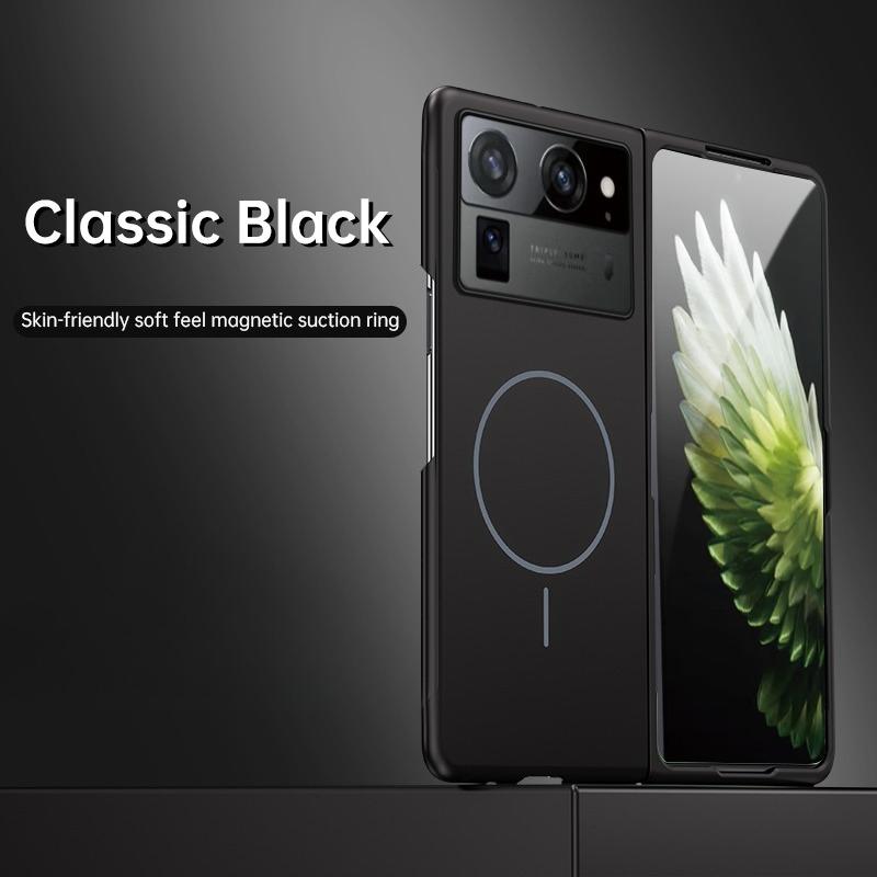 För Magsafe Ultratunt Ramlöst Skal För Tecno Phantom V Fold2 V Fold Frostat Trådlös Laddning Hårt PC Stötsäkert Baksidsskydd