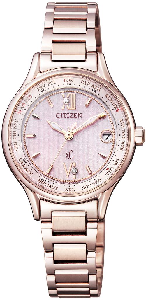 Cross Sea Watch Radio Watch Titania Line Happy Flight Series Collaboration Limited Model Ladies [Citizen] EC1164-61W Eco-Drive KOSÉ "ESPRIQUE"