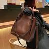 Toptrends Cowhide Genuine Leather Bucket Shoulder Bags For Women  Trend Vintage Designer Crossbody Bags Tote Ladies Handbags