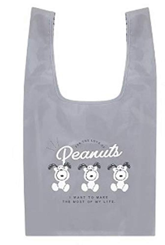 

Kamio Japan Snoopy Eco Bag Eco Bag Trio 40944 Non-Foldable сірий колір