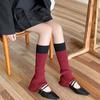 Knitted Leg Warmers Breathable Long Socks Y2K Crochet Heap Socks  Autumn Winter