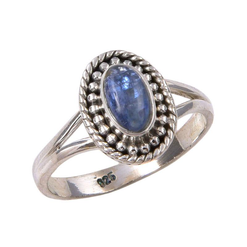 Natural Kyanite Gemstone Handmade 925 Sterling Silver Jewelry Ring Size 6.5 J6e52
