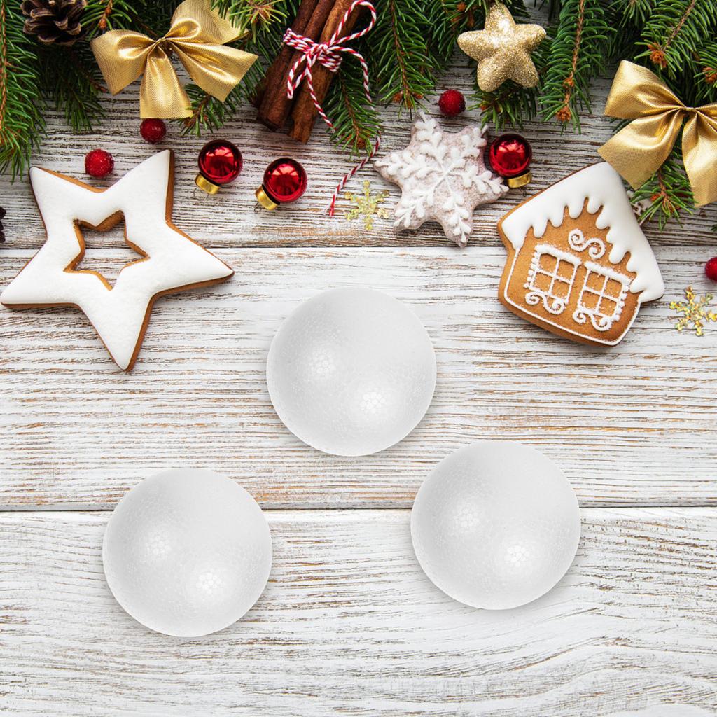 4 7 8 10CM White Polystyrene Craft Balls for DIY Wedding Party Decoration Round Foam Supplies