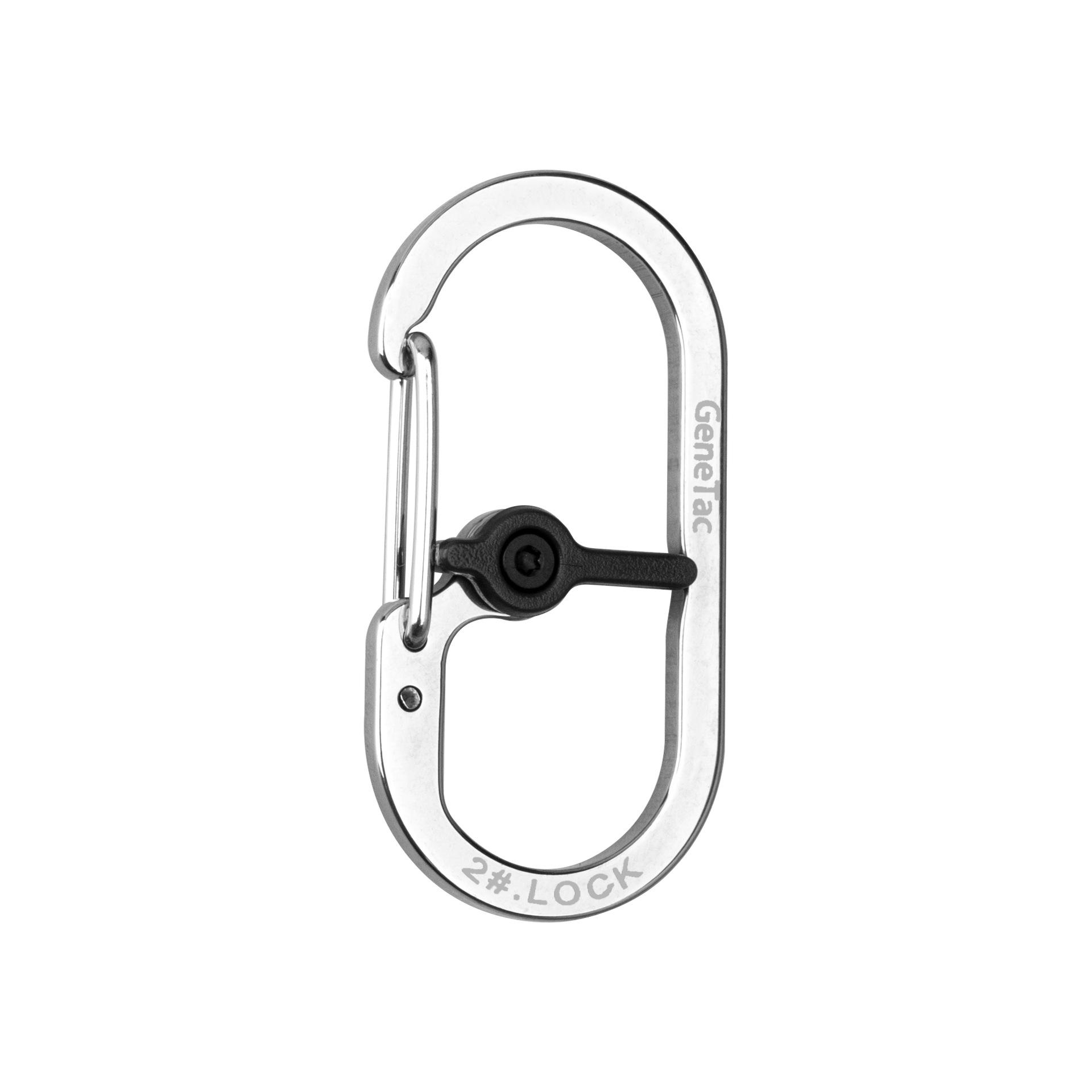 2 pcs, Keychain, stainless steel with lock G buckle, outdoor travel anti-theft safety hanging buckle 2 pcs