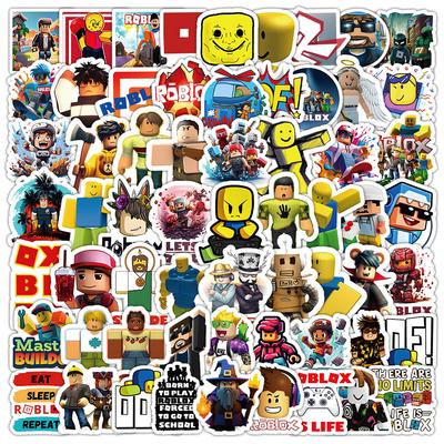 Roblox Activity Stickers 103 Pcs Creative Cartoon Water Resistant Reusable No Residue Tall Definition Decals Decor Designed For Children Phone Fridge