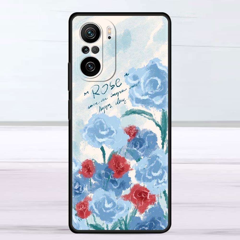 Case For Xiaomi Redmi Note 11 9S 10 9 8 7 9A 9C 9i K40 8T 10C 9T K50 Silicone Phone Shell Flower Cute