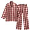 Champion Cotton Long Sleeves and Red Women's 100% Loungewear, Pants, Yarn-Dyed Viyella,