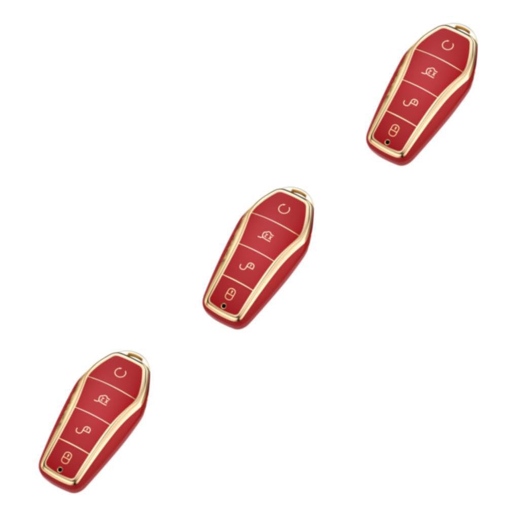 

Generic 3Set of Byd Atto 3 Enhanced Performance Refined Auto Key Fob Cover Protector 3 sets красный
