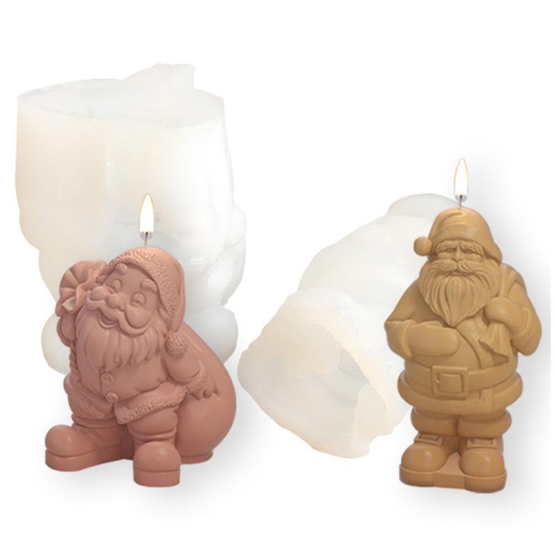 Santa Claus Silicones Mould Ornament Molds Scented Candle Molds Casting Mould Epoxy Resin Molds Craft Supplies