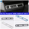 Head Lights Lamps Switch Control Button Panel Cover Trim For Peugeot 3008 5008 GT 2017 - Carbon Fiber Interior Accessories