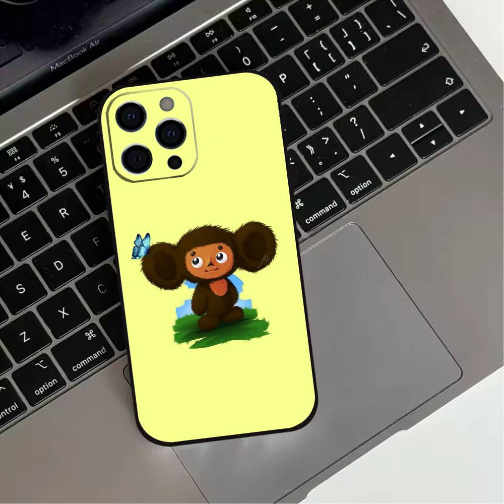 Cartoon C-Cheburashka-es  Phone Case For iPhone 17,16,15,14,13,12,11 Plus,Pro Max,XS,Soft Silicone Black Cover