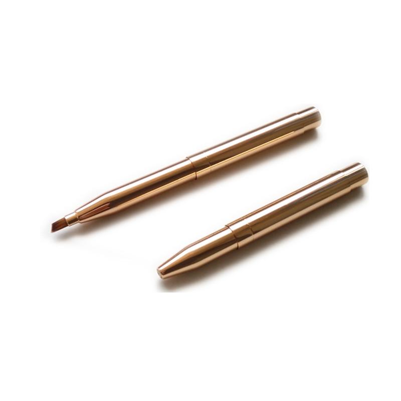 Mini Retractable Metal Lip Brush - Single-Headed Lip Liner & Lipstick Pen