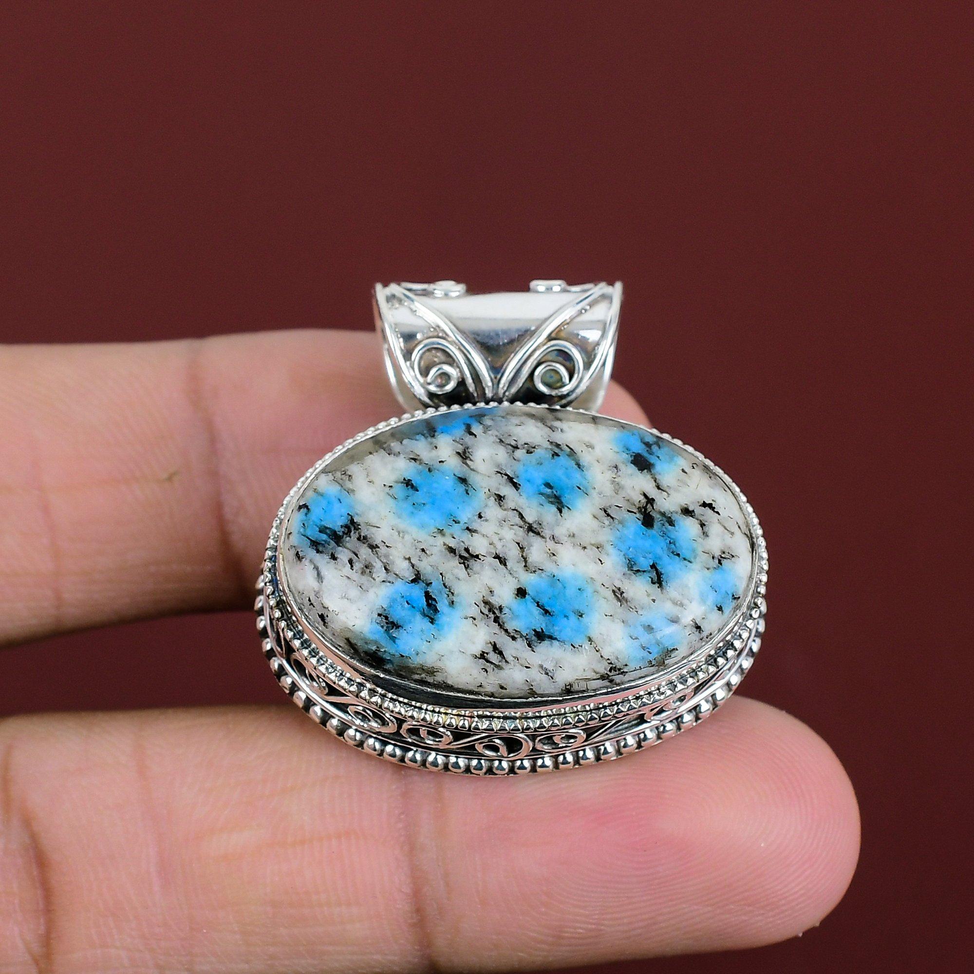 

K2 Jasper Pendant Vintage Gemstone Pendant Elegant Jewelry 925 Sterling Silver Pendant Handmade Pendant Gifts For Women Unique Style Jewelry