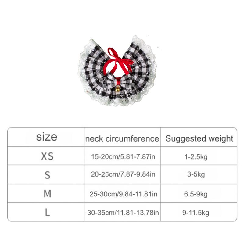 Entzückerliches weihnachtliches Karohundehalsband mit Spitzenrand Vierfarbiges Haustier-Schal-Handtuch Handtuch für Hunde