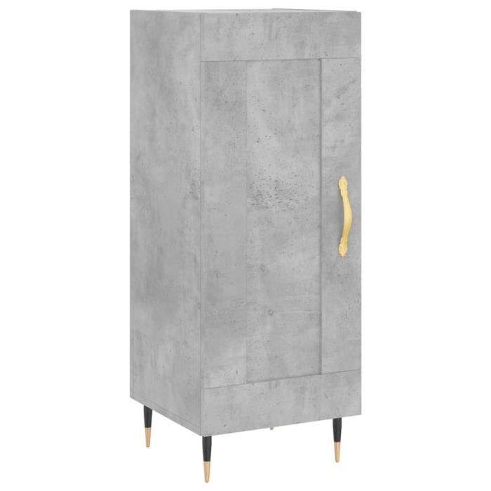 VidaXL Buffet Gris béton 34,5x34x90 cm Bois d'ingénierie 830424