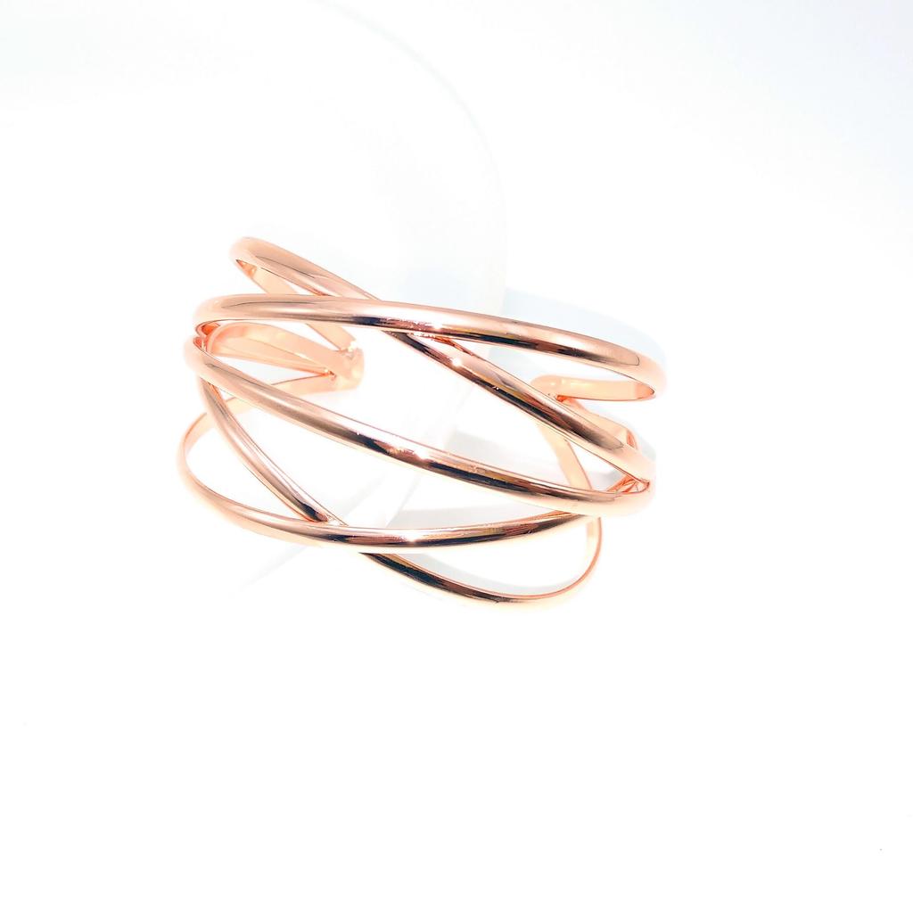 Modne Minimalistyczne Bransoletki z Otwartym Wzorem - Biżuteria w Stylu Europejskim i Amerykańskim