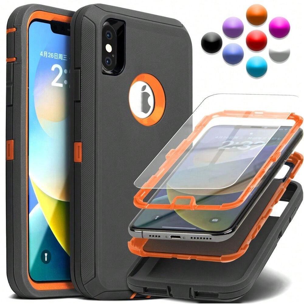 

Shockproof Protective Rugged Hard Cover for iPhone X XR XS Max 10 Case for iPhone XS Max помаранчевий