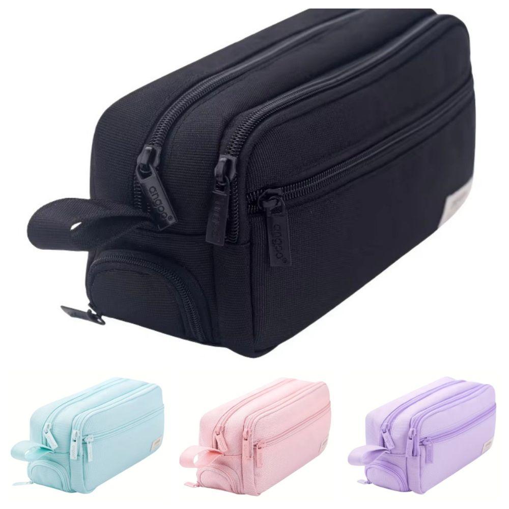 Large Capacity Pencil Bag Zippered Marker Pouch Multi-Functional Pen Organizer  College Use