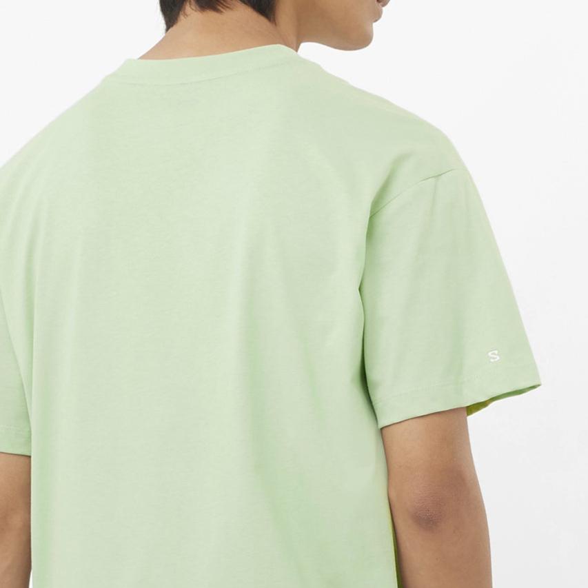 SALOMON Rx Skin-Friendly Breathable Comfortable Soft Dopamine Short Sleeve T-Shirt Men Tops Green LC2527300