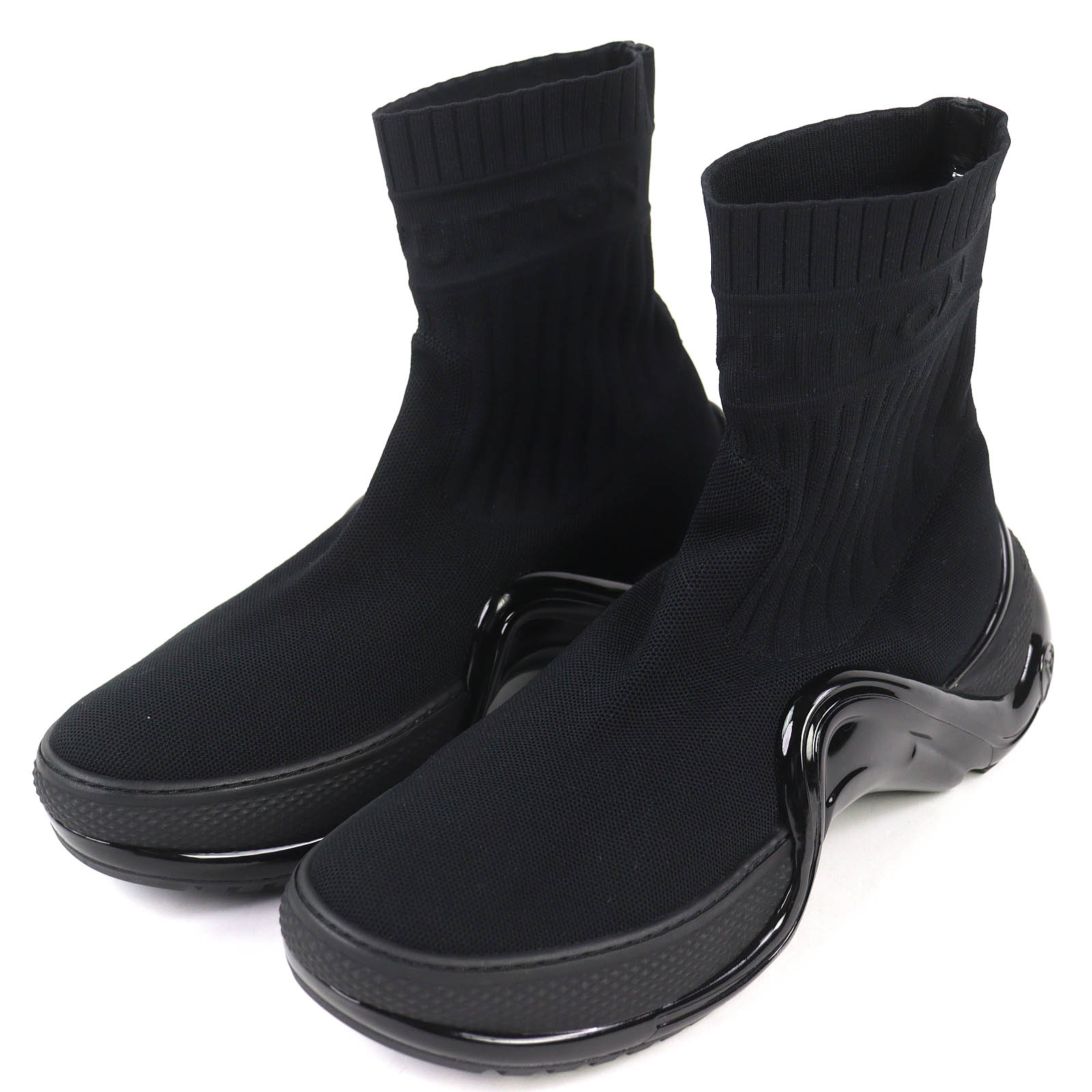 

Excellent LOUIS VUITTON LV arc light line Logo sock sneakers black 42 1A52LI Used