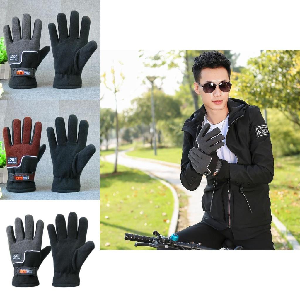 Motorcycle And Bike Fleece Gloves With Design For Men And Women Cycling
