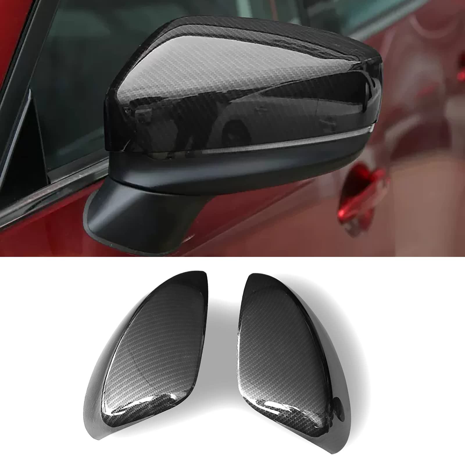 

KELEIMAI Side Mirror Covers for the New Mazda KF Rearview Mirror Frame Decorative Exterior Designed Exclusively for the Mazda Exterior Custom ABS CX-5