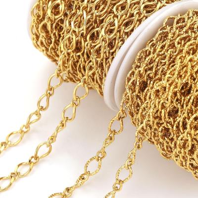 Gold-Plated Stainless Steel Oval Link Chain for Jewelry Making