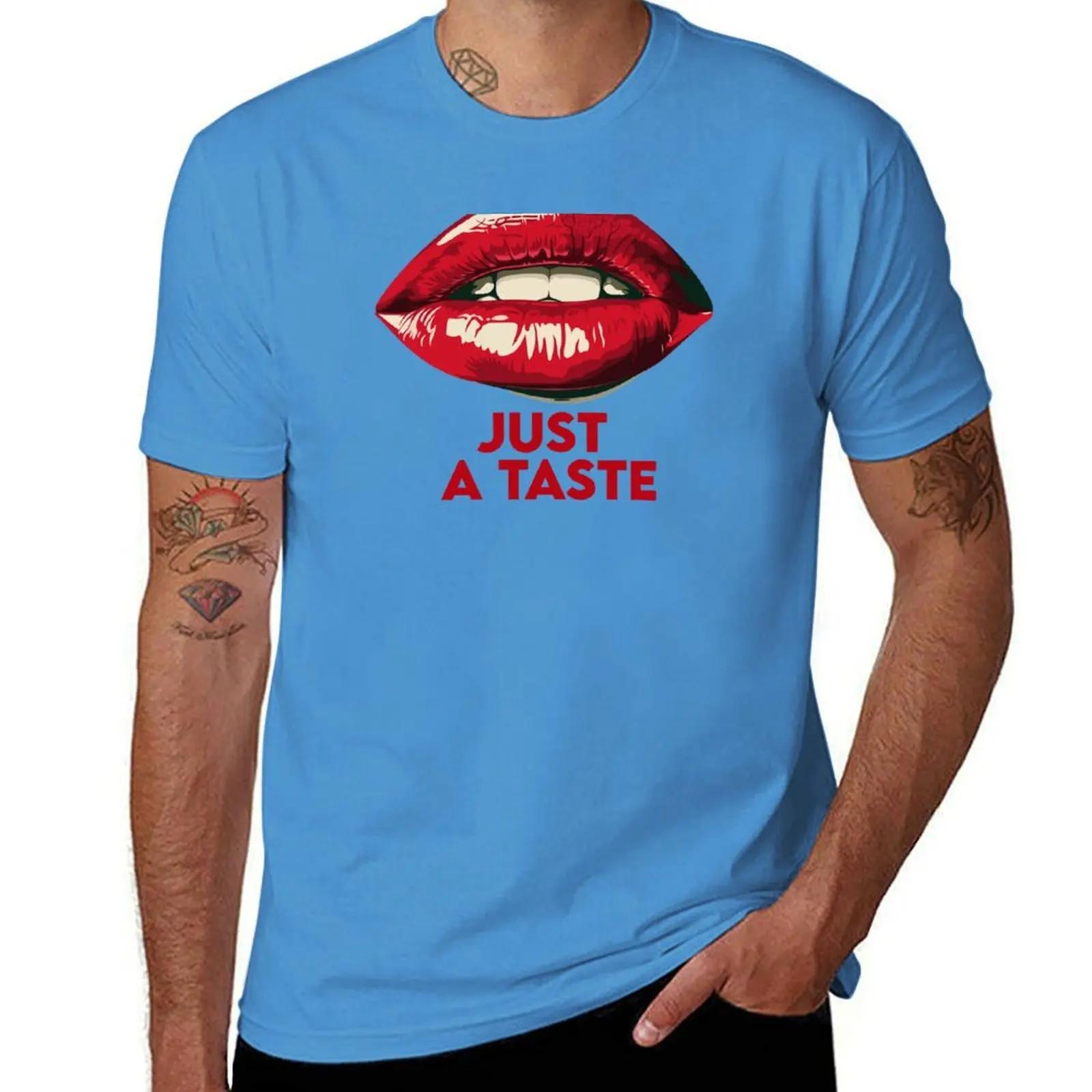 Red Lips Just a Taste TShirt anime stuff basketball graphic tees sublime men clothing S
