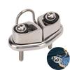 116 Stainless Steel Pulley Rope Gripper Cam Cleat Boat Cam Cleats Fairlead Sailing Sailboat Canoe Dinghy For 1-11mm Rope