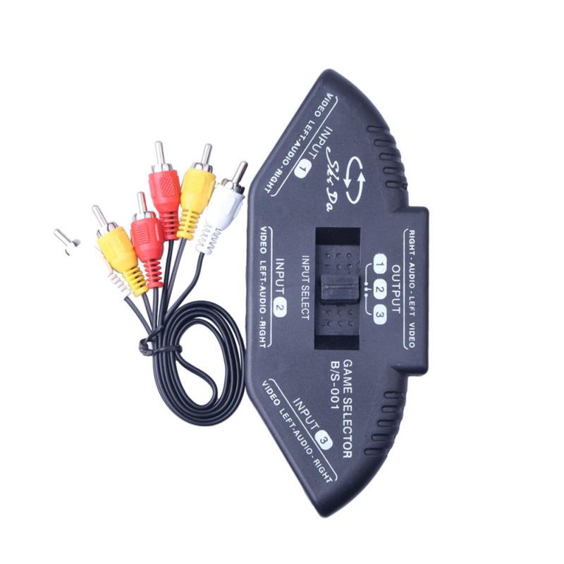 Av To Av Switcher Converter Male To Male Audio And Video Frequency Divider 3 In 1out 1 In 3out