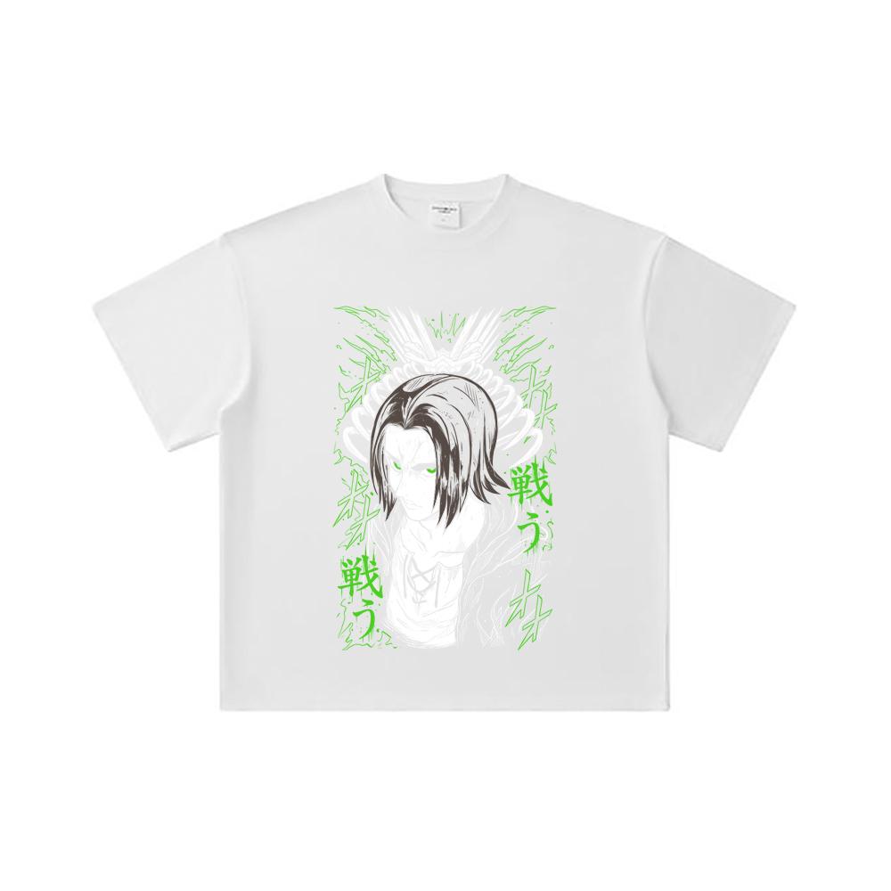 260 GSM Double Yarn 32 Count 100% Cotton Attack On Titan V1 Eren Print Unisex Heavy Cotton T Shirt… More