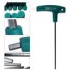 T-Type Hex Key Allen Wrench Set 1.5-6mm Hexagonal Wrench with Rubber Handle for Bicycle Motorcycle Car Repairing Wrench Tools