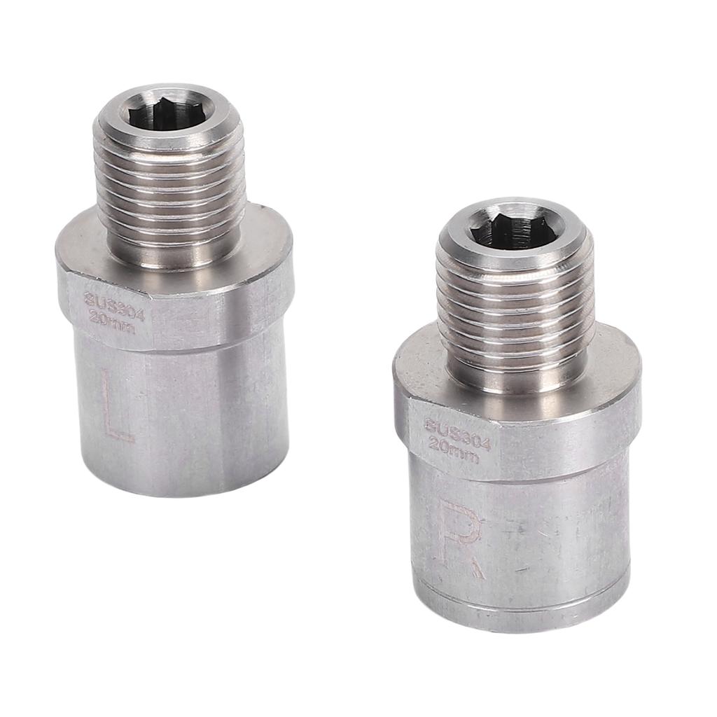 1 Par de Adaptadores de Pedal de Bicicleta Aço Inoxidável Rosca Macho 1 2pol para Rosca Fêmea 9 16pol Extensores de Pedal de Bicicleta para Pedivela