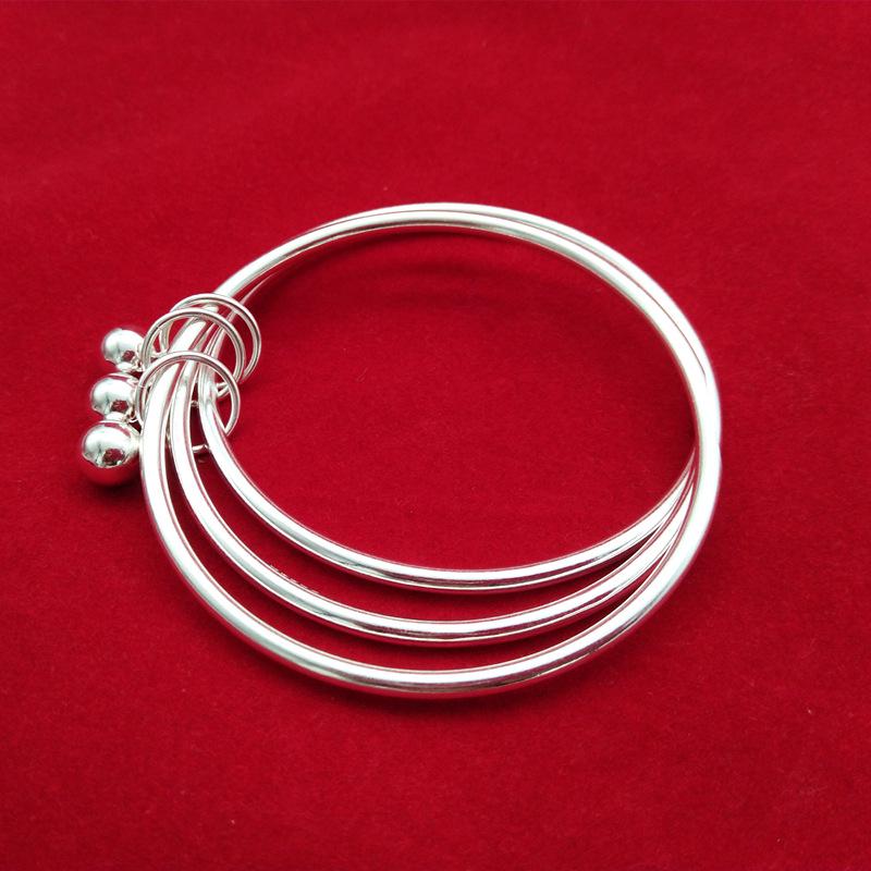 Three Lives Three Worlds White Copper Bracelet with Engraved "520" Bell - New Style Gift for Girlfriend