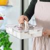 Dělený zásobník Snack Box Kontejner Průhledný úložný box s víkem a rukojetí