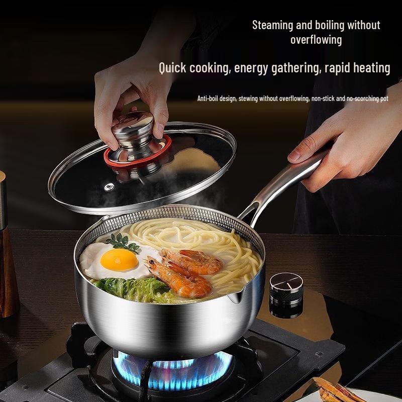 Yicang 316 Stainless Steel Yukihira Pot with Lid