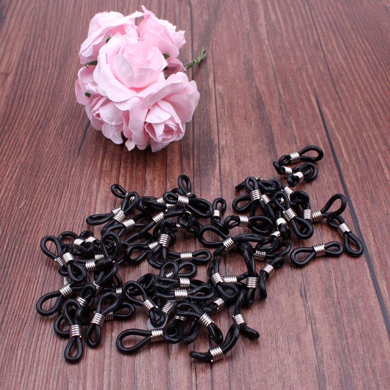 50pcs Ear Hook Eyeglasses Spectacles Chain Glasses Retainer Ends Rope Sunglasses Cord Holder Strap Retainer End Loop Connector