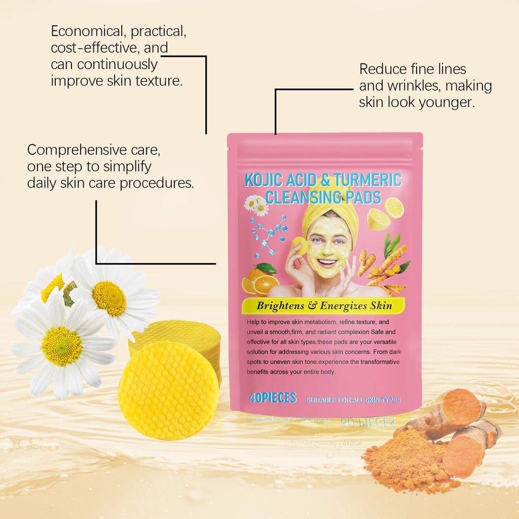 Turmeric Tricarboxylic Acid Cleansing Pad Cleansing Gentle Daily Skin Care Moisturizing Skin