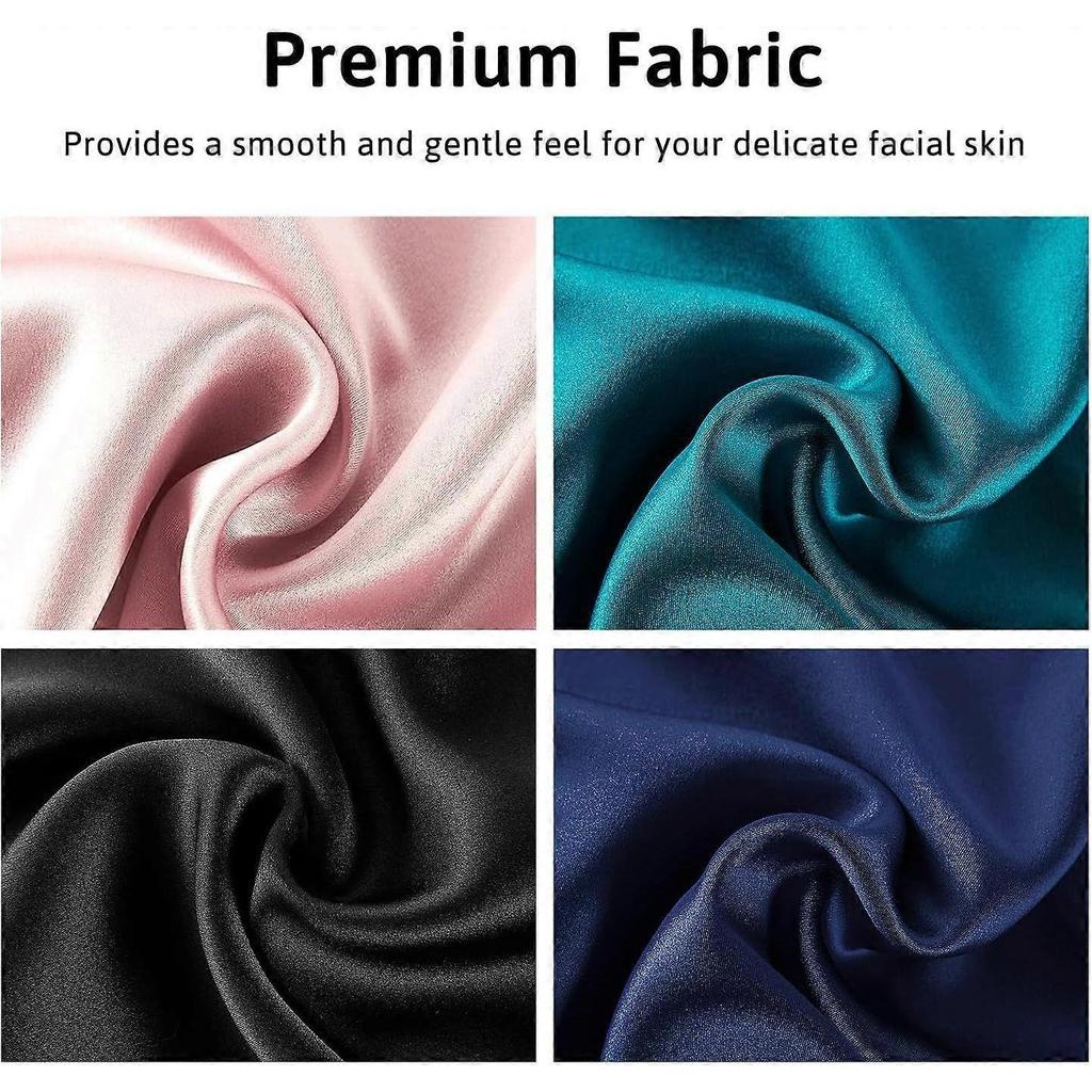 Silk Sleep Mask for Women Men Satin, ATreebag Eye Sleeping Mask & Blindfold with Adjustable Strap, Large Size, 1 PC Navy Blue