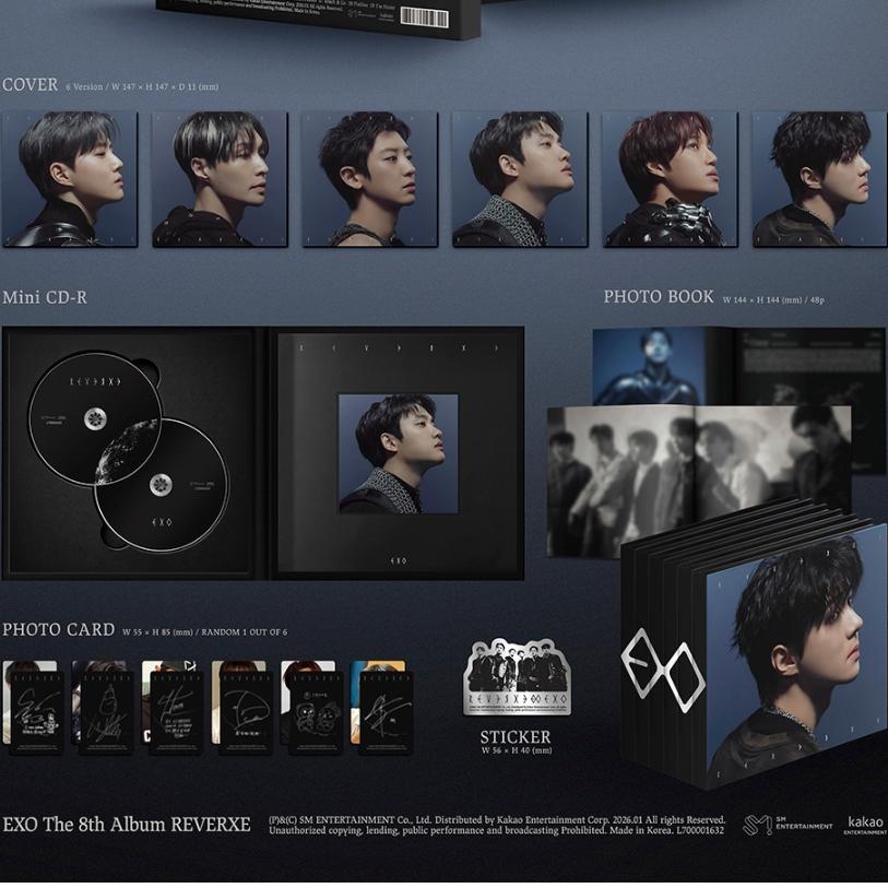 

(КОМПАКТ вер.) EXO [REVERXE] 8-й Повноформатний Альбом 6 VERSION SET